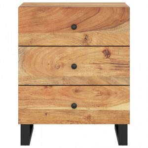 Noptieră, 50x33x62 cm, lemn masiv acacia și lemn prelucrat - V350661V - Img 3
