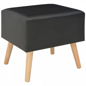 Noptiera, negru, 40 x 35 x 40 cm, piele ecologica - V247537V - Img 3