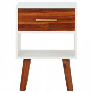 Noptiere, 2 buc., 40x30x57 cm, lemn masiv de acacia - V245740V - Img 3