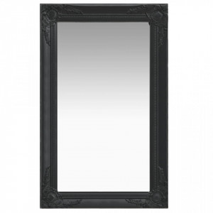 Oglinda de perete in stil baroc, negru, 50 x 80 cm - V320323V