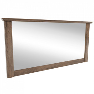 Oglindă de perete, maro, 133x66 cm - TP264758 - Img 7