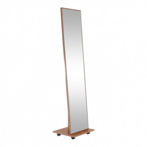 Oglindă de podea cu roţi, maro, 40x168 cm - TP256732 - Img 3