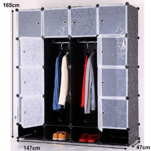Organizator de dulap modular, alb / negru - TP182591 - Img 10