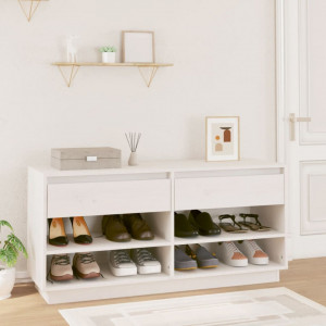 Pantofar, alb, 110x34x52 cm, lemn masiv de pin - V814445V - Img 2