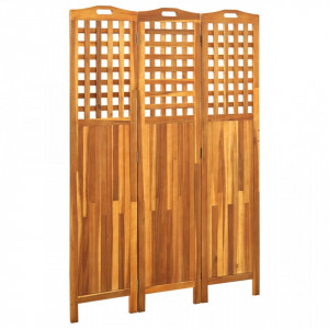 Paravan de cameră cu 3 panouri, 121x2x170 cm, lemn masiv acacia - V311878V - Img 2