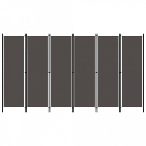 Paravan de camera cu 6 panouri, antracit, 300 x 180 cm - V320729V