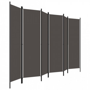 Paravan de camera cu 6 panouri, antracit, 300 x 180 cm - V320729V - Img 3