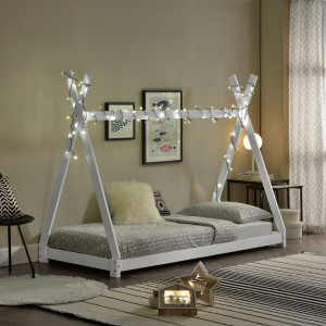 Pat copii brad alb, 208 x 96 x 163 cm - P57820287 - Img 2