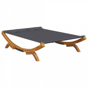 Pat de exterior, antracit, 165x188,5x46 cm, lemn masiv curbat - V313950V