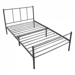 Pat rama metalica Laos W90, 209,5 x 91,5 x 81,5 cm, otel, gri mat, single - P69703531 - Img 2