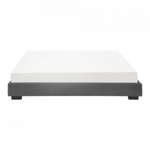 Pat tapitat modern cu saltea, 214 x 146 x 20,5 cm, negru, pentru 2 persoane - P67666365 - Img 4