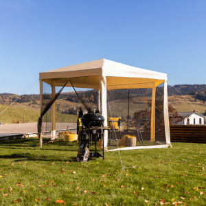 Pavilion, cort grădină pentru petreceri, crem, 3,9x2,5x3,9 m - TP298809 - Img 9