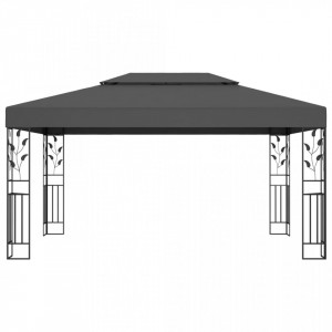 Pavilion cu acoperiș dublu&șiruri de lumini LED,antracit, 3x4 m - V3070299V - Img 4