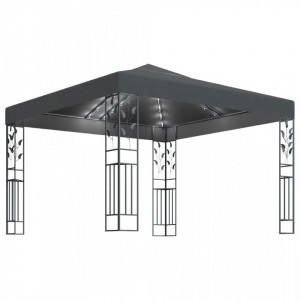 Pavilion cu șir de lumini LED, antracit, 3x3 m - V3070296V