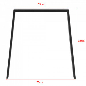 Picioare masa, otel, 55 - 75 x 72 cm, negru, 100 Kg - P75962241 - Img 4