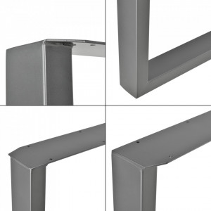 Picioare masa, set 2 buc 60 x 72 cm, gri metalic - P57353521 - Img 3