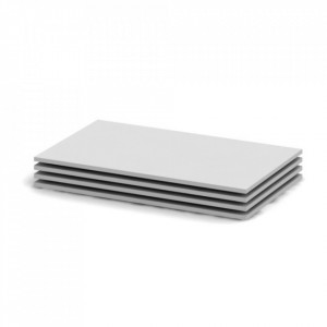 Rafturi 4 buc, 42,6x48,5x1,6 cm, albe - TP209880 - Img 1