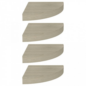 Rafturi coltar de perete, 4 buc., stejar, 25 x 25 x 3,8 cm, MDF - V323906V - Img 2