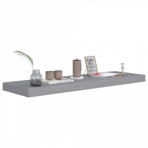 Rafturi de perete suspendate, 4 buc., gri, 80x23,5x3,8 cm, MDF - V323858V - Img 3