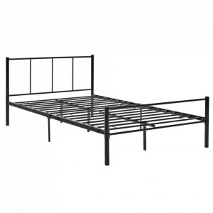 Rama metalica pat, 200 x 120 cm, negru - P65562378 - Img 3