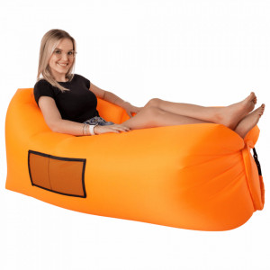 Sac podea, scaun gonflabil, portocaliu, 190 cm - TP279237 - Img 1