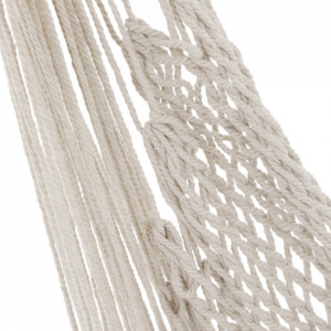 Scaun balansoar suspendabil, hamac, leagăn agăţat, alb, 130x100 cm - TP262391 - Img 7