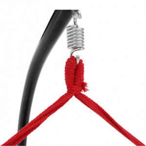 Scaun balansoar suspendabil, hamac, leagăn agăţat, roşu, 100x100x130 cm - TP254341 - Img 7