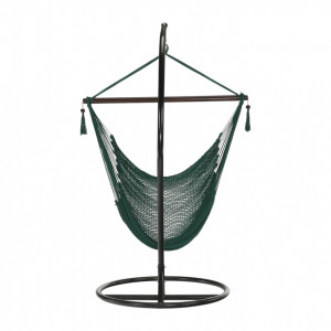 Scaun balansoar suspendabil, hamac, leagăn agăţat, verde, 130x100 cm - TP262393 - Img 11