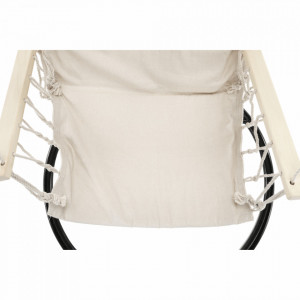 Scaun balansoar suspendabil, leagăn agăţat, alb, 98x60x110 cm - TP254346 - Img 16