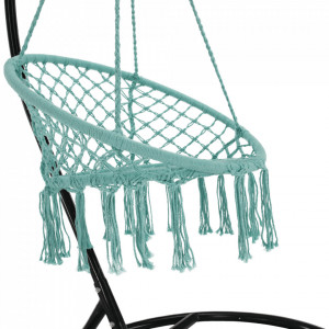 Scaun balansoar suspendabil, leagăn agăţat, mentol, 80x120 cm - TP274290 - Img 17
