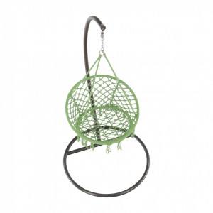 Scaun balansoar suspendabil, leagăn agăţat, verde, 80x120 cm - TP295534 - Img 7