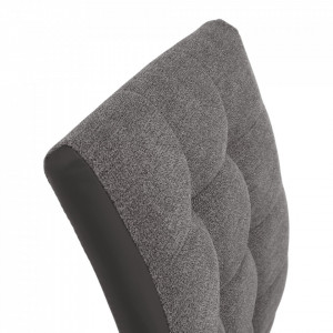Scaun bucătărie, material textil gri deschis/piele ecologică gri/crom - TP203812 - Img 11