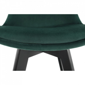 Scaun, catifea Velvet smarald/ negru - TP284345 - Img 14
