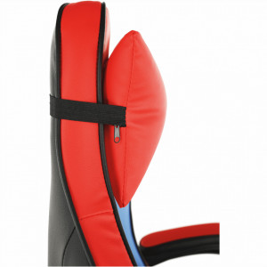 Scaun de birou, gaming, albastru și roşu, 64x60x122-132 cm - TP279408 - Img 10