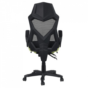 Scaun de birou / joc, negru și verde, 60x65x108-118 cm - TP300476 - Img 4