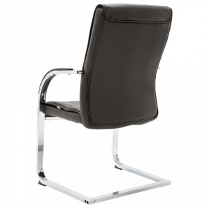 Scaun de birou tip consola, gri, piele ecologica - V289342V - Img 4