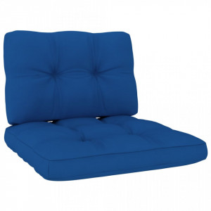 Scaun de grădină cu perne albastru regal, lemn de pin tratat - V3065751V - Img 4