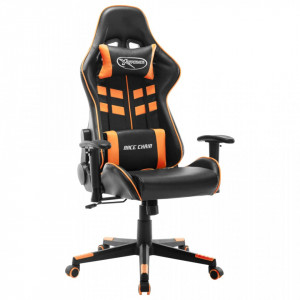 Scaun de jocuri, negru și portocaliu, piele artificială - V20508V - Img 2