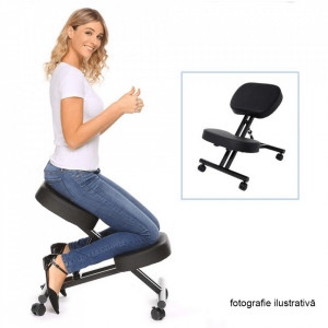 Scaun ergonomic, albastru, 46x65x52-72 cm - TP300220 - Img 7