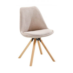 Scaun, material textil bej/lemn fag - TP202571
