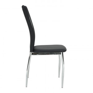 Scaun, negru / alb, piele ecologică / crom - TP182210 - Img 12