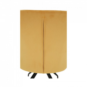 Scaun pivotant, ţesătură de catifea muştar/ negru - TP282997 - Img 11
