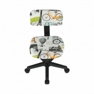 Scaun rotativ, ţesătură model, 39x46x72/84 cm - TP204127 - Img 16