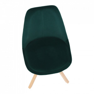 Scaun, ţesătură de catifea smarald / fag - TP285414 - Img 12