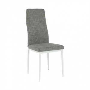 Scaun, textil gri deschis/metal alb - TP201232 - Img 16