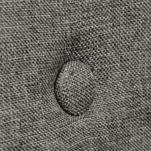Scaune bucatarie 2 buc, gri deschis, textil ; lemn stejar masiv - V241156V - Img 2