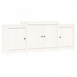 Servantă, alb, 164x37x68 cm, lemn masiv de pin - V821493V - Img 1