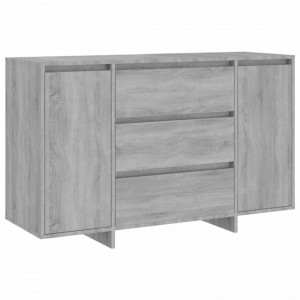 Servantă cu 3 sertare, gri sonoma, 120x41x75 cm, PAL - V813063V