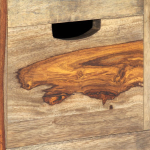 Servanta, gri, 100x30x50 cm, lemn masiv de sheesham - V247751V - Img 3