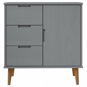 Servantă gri 76,5x40x80 cm lemn masiv de pin - V350512V - Img 4